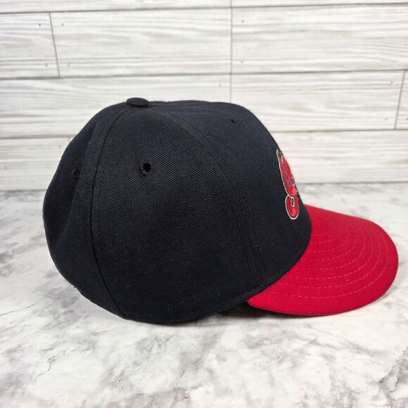 Vintage 90's Pro-Line Cleveland Indians Fitted Baseball Hat Size 7 Chief Wahoo - Picture 3 of 9